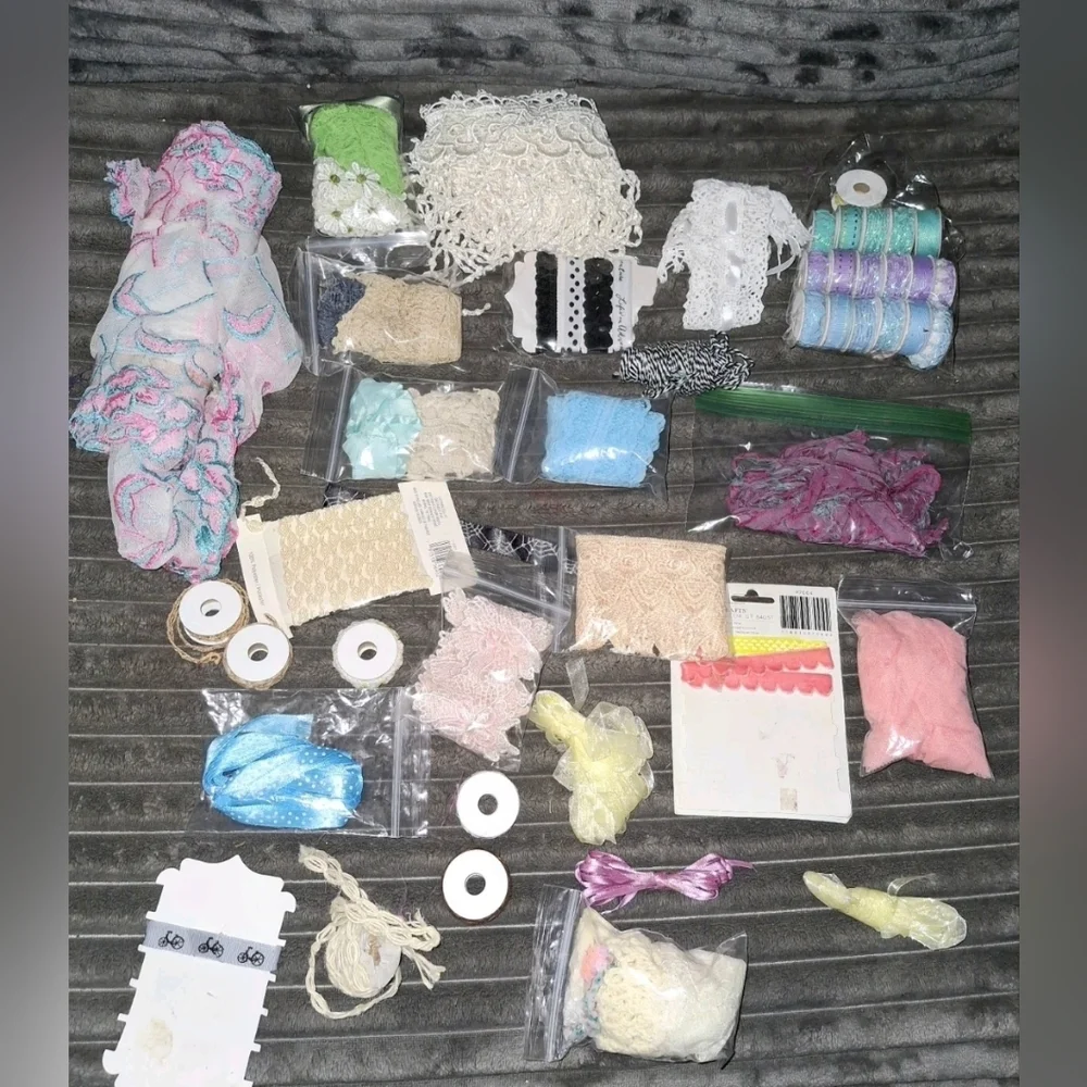 Ribbon Lace Embellishment Craft Supplies Lot(2004)